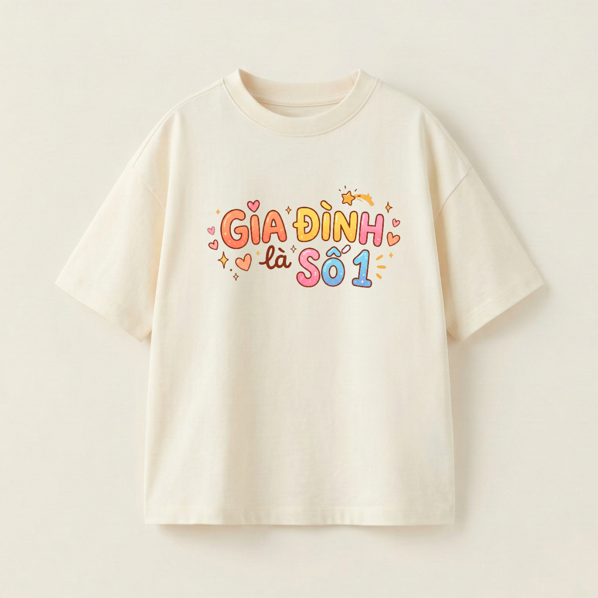 SML Gia đình là Số 1 - Oversize 250 GSM in mặt trước