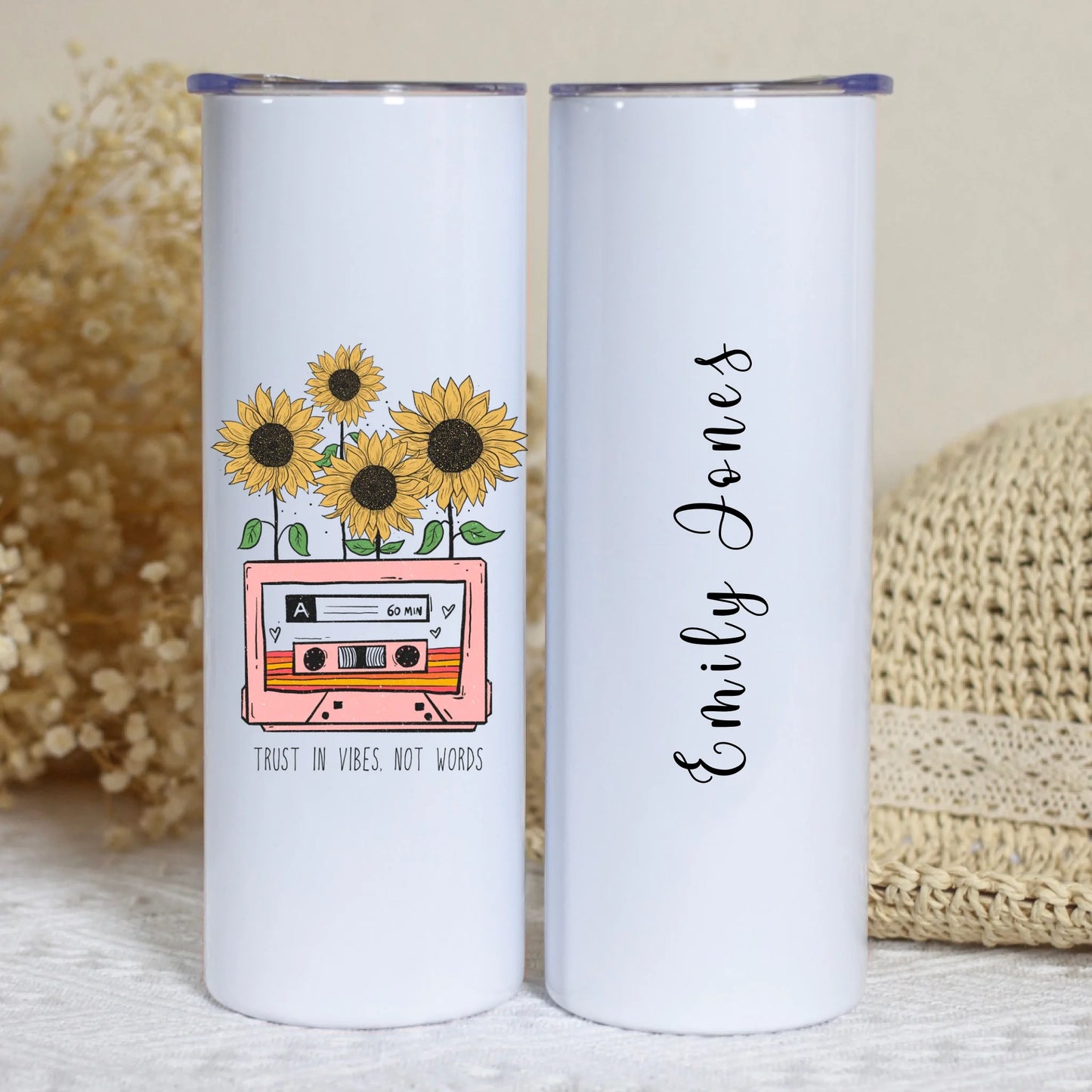 Personalized 20oz skinny tumbler – Personalized | feature highlights | custom name available, dishwasher safe, double-wa