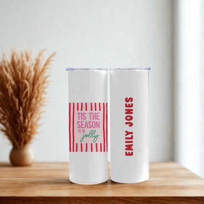 Personalized 20oz skinny tumbler – Personalized | hero view | custom name available, dishwasher safe, double-wall stainl