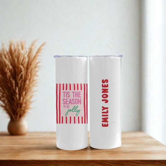 Personalized 20oz skinny tumbler – Personalized | hero view | custom name available, dishwasher safe, double-wall stainl