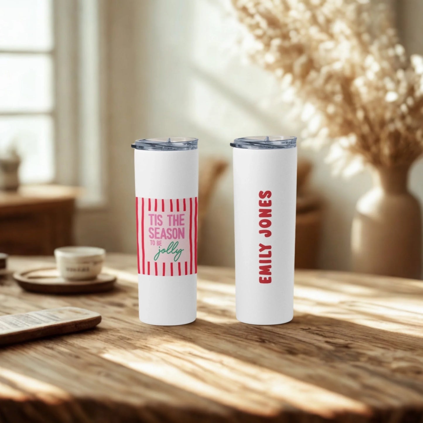 Personalized 20oz skinny tumbler – Personalized | personalization example | custom name available, dishwasher safe, doub