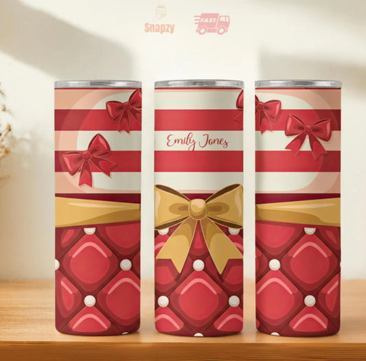 Personalized 20oz skinny tumbler – Personalized | hero view | custom name available, dishwasher safe, double-wall stainl