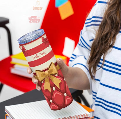 Personalized 20oz skinny tumbler – Personalized | detail view | custom name available, dishwasher safe, double-wall stai