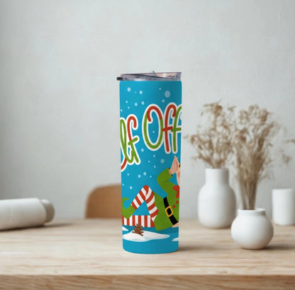 Personalized 20oz skinny tumbler – Personalized | lifestyle scene | custom name available, dishwasher safe, double-wall