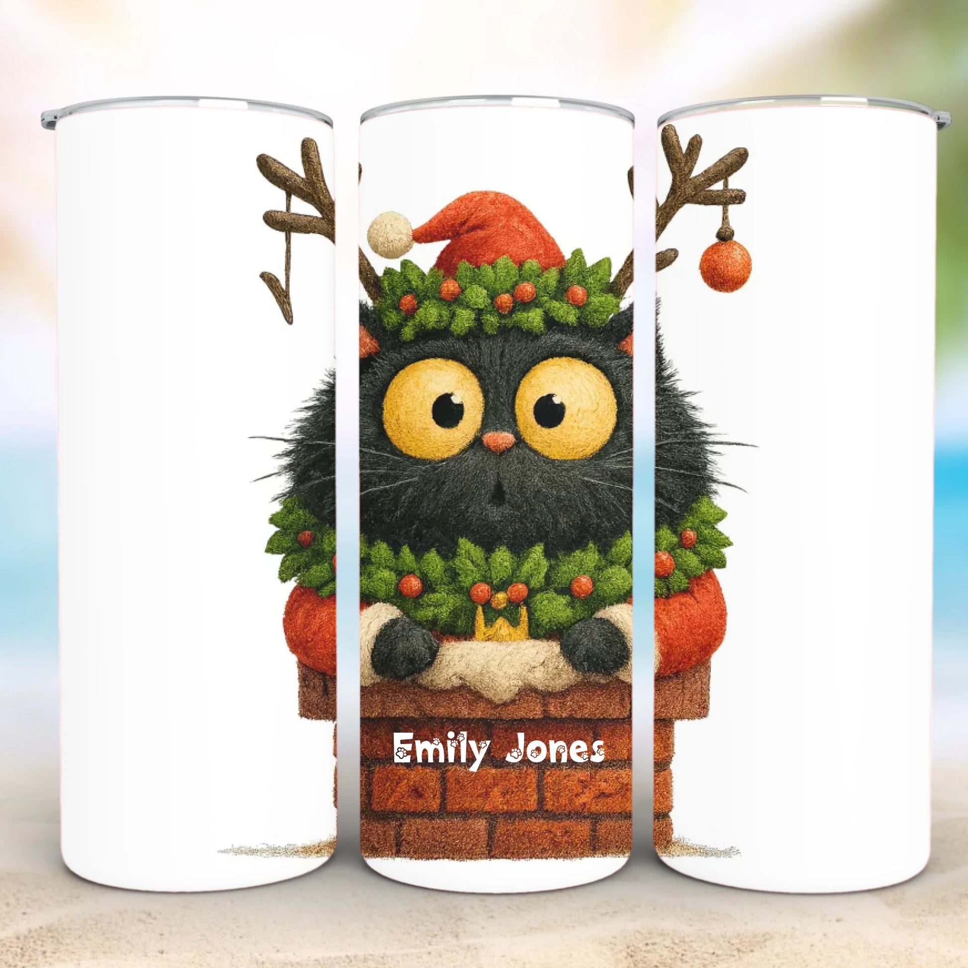 Personalized 20oz skinny tumbler – Personalized | detail view | custom name available, dishwasher safe, double-wall stai