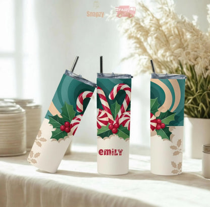 Personalized 20oz skinny tumbler – Personalized | personalization example | custom name available, dishwasher safe, doub