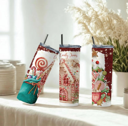 Personalized 20oz skinny tumbler – Personalized | personalization example | custom name available, dishwasher safe, doub