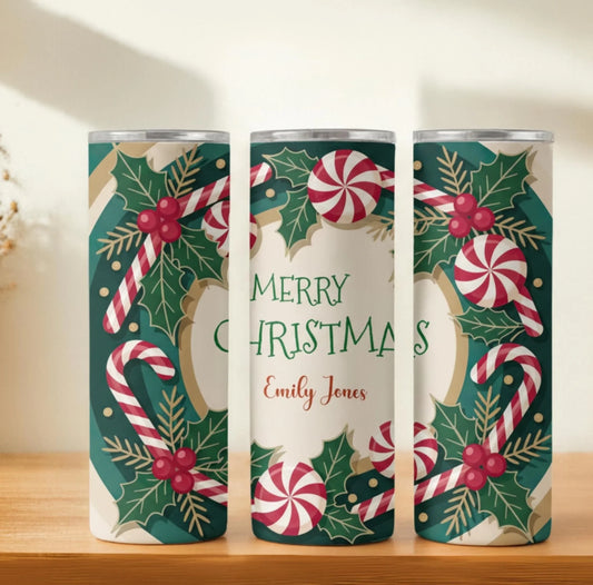 Personalized 20oz skinny tumbler – Personalized | hero view | custom name available, dishwasher safe, double-wall stainl