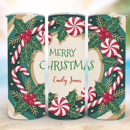 Personalized 20oz skinny tumbler – Personalized | feature highlights | custom name available, dishwasher safe, double-wa