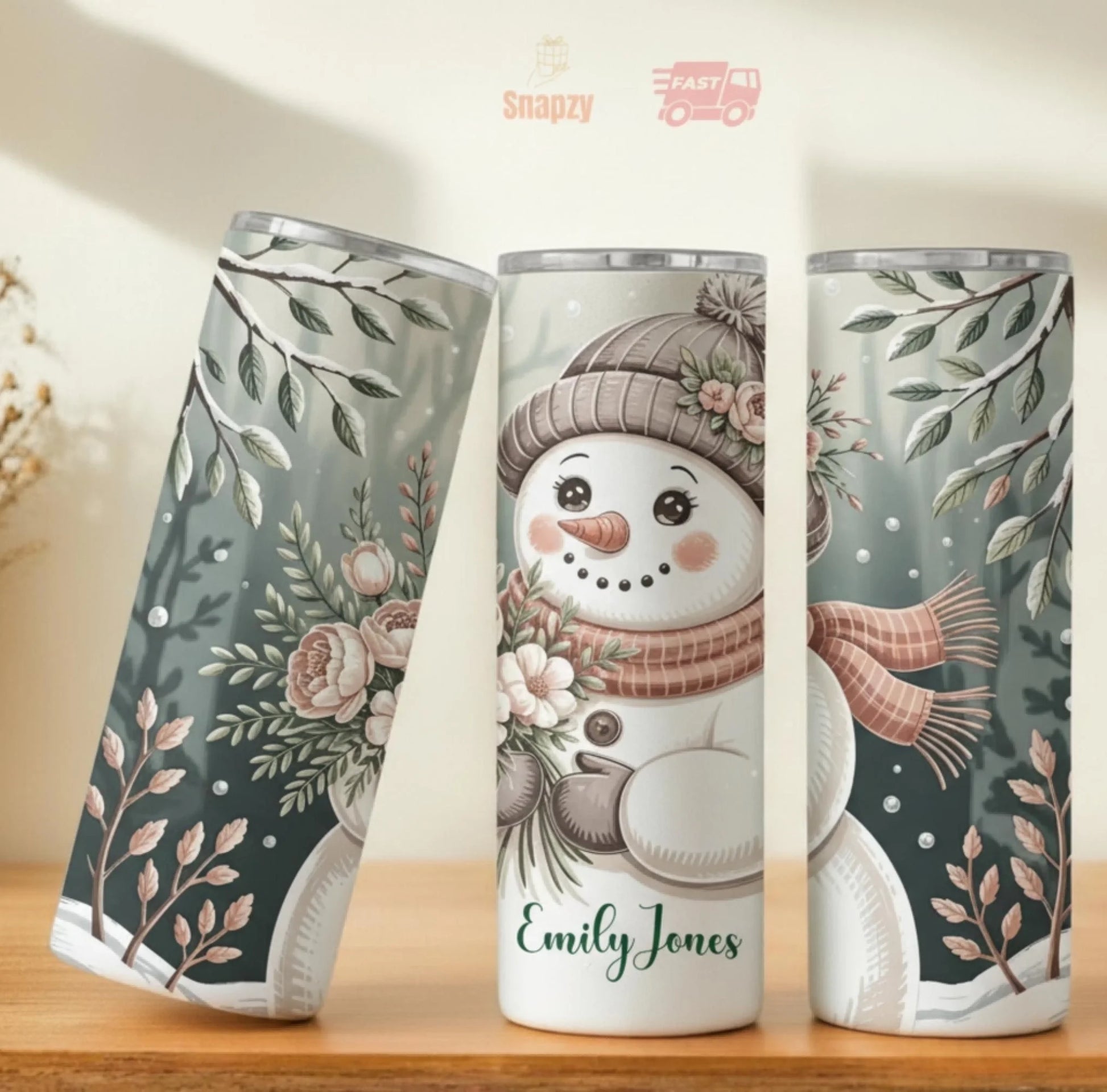 Personalized 20oz skinny tumbler – Personalized | lifestyle scene | custom name available, dishwasher safe, double-wall