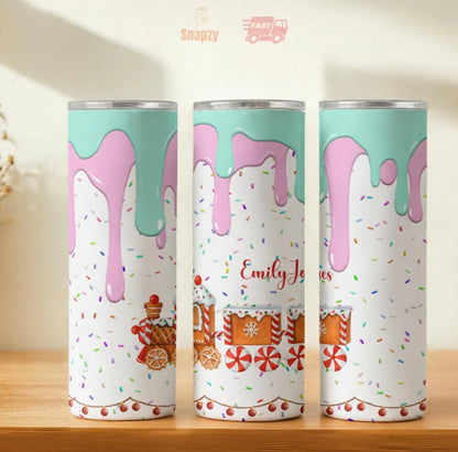 Personalized 20oz skinny tumbler – Personalized | hero view | custom name available, dishwasher safe, double-wall stainl