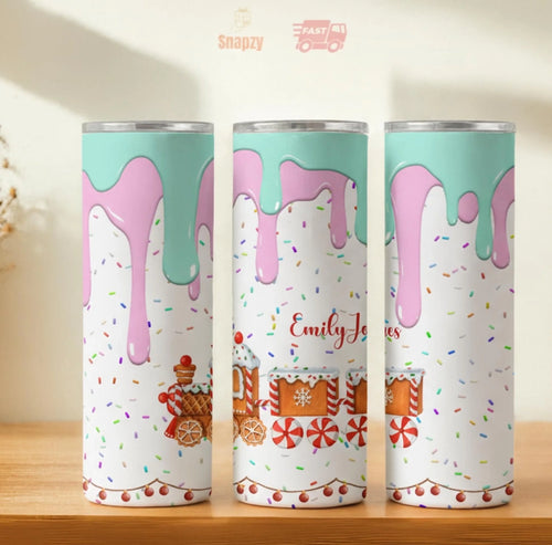 Personalized 20oz skinny tumbler – Personalized | hero view | custom name available, dishwasher safe, double-wall stainl