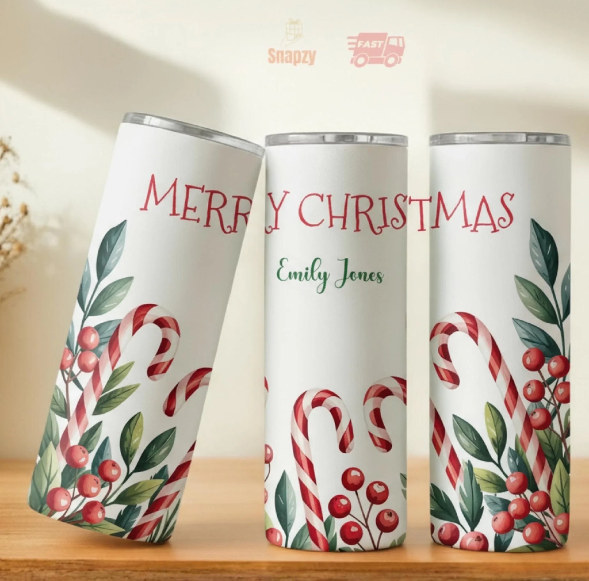 Personalized 20oz skinny tumbler – Personalized | detail view | custom name available, dishwasher safe, double-wall stai