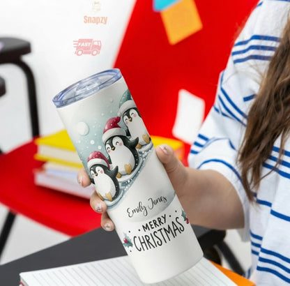 Personalized 20oz skinny tumbler – Personalized | detail view | custom name available, dishwasher safe, double-wall stai