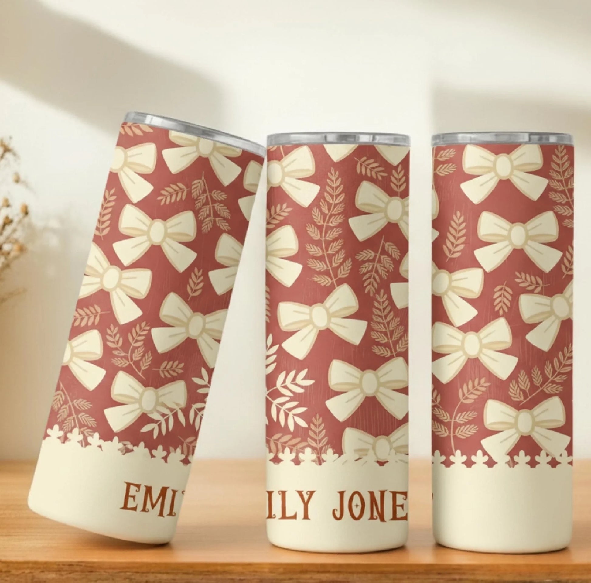 Personalized 20oz skinny tumbler – Personalized | personalization example | custom name available, dishwasher safe, doub