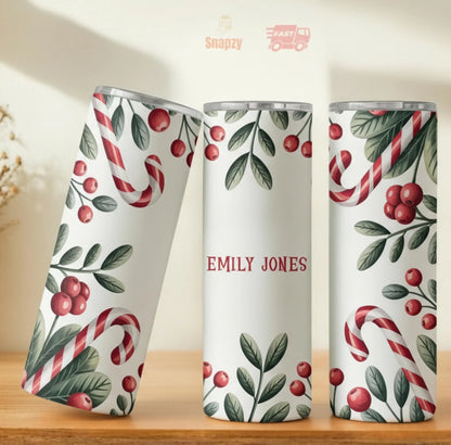Personalized 20oz skinny tumbler – Personalized | personalization example | custom name available, dishwasher safe, doub