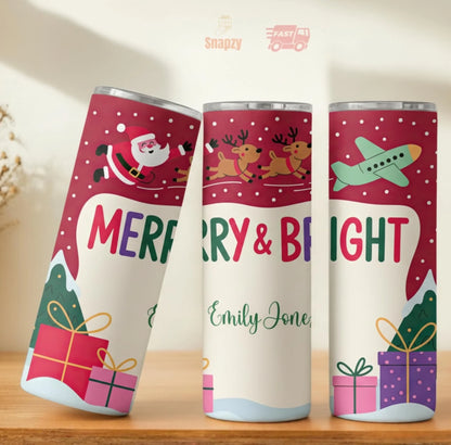 Personalized 20oz skinny tumbler – Personalized | personalization example | custom name available, dishwasher safe, doub