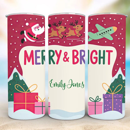 Personalized 20oz skinny tumbler – Personalized | detail view | custom name available, dishwasher safe, double-wall stai