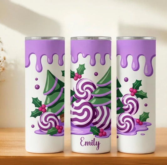 Personalized 20oz skinny tumbler – Personalized | hero view | custom name available, dishwasher safe, double-wall stainl