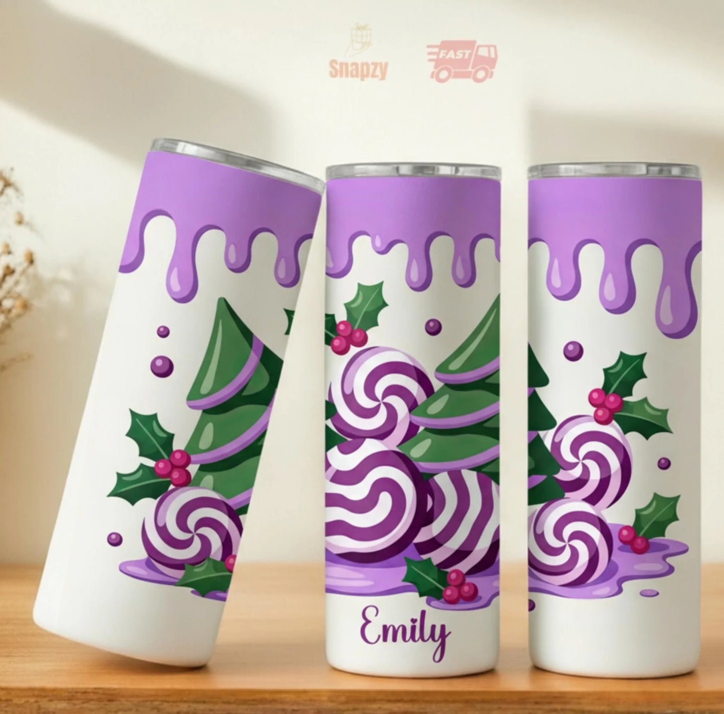 Personalized 20oz skinny tumbler – Personalized | personalization example | custom name available, dishwasher safe, doub