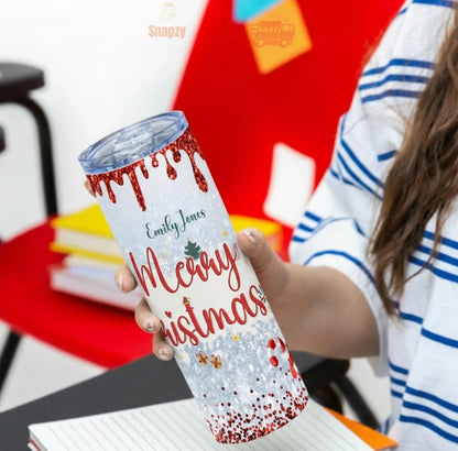 Personalized 20oz skinny tumbler – Personalized | detail view | custom name available, dishwasher safe, double-wall stai