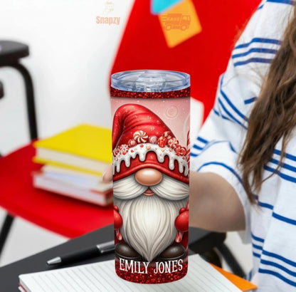 Personalized 20oz skinny tumbler – Personalized | detail view | custom name available, dishwasher safe, double-wall stai