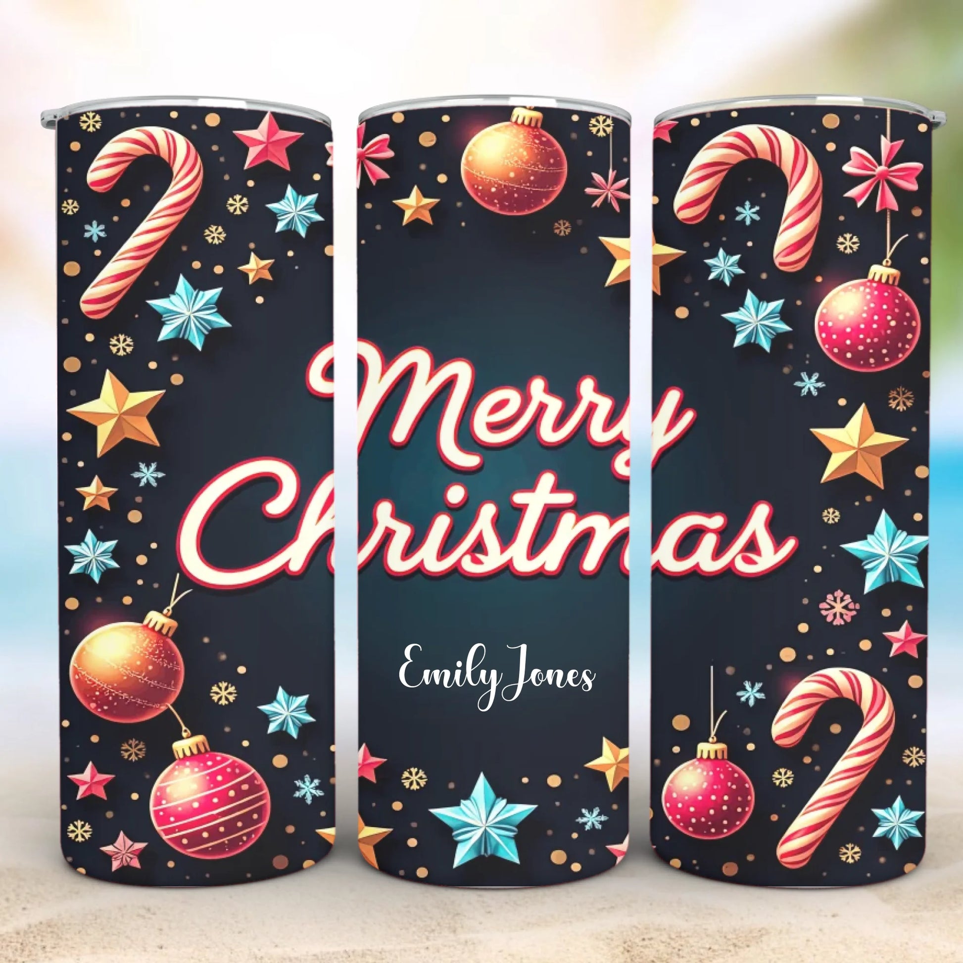 Personalized 20oz skinny tumbler – Personalized | detail view | custom name available, dishwasher safe, double-wall stai