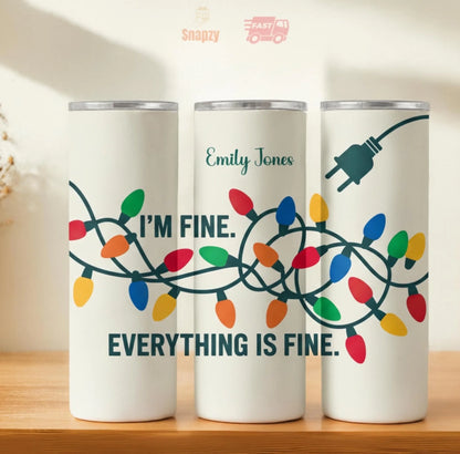 Personalized 20oz skinny tumbler – Personalized | hero view | custom name available, dishwasher safe, double-wall stainl