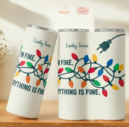 Personalized 20oz skinny tumbler – Personalized | personalization example | custom name available, dishwasher safe, doub