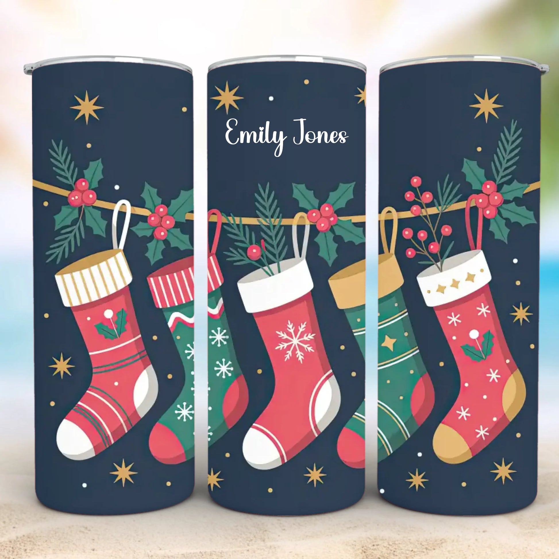 Personalized 20oz skinny tumbler – Personalized | detail view | custom name available, dishwasher safe, double-wall stai