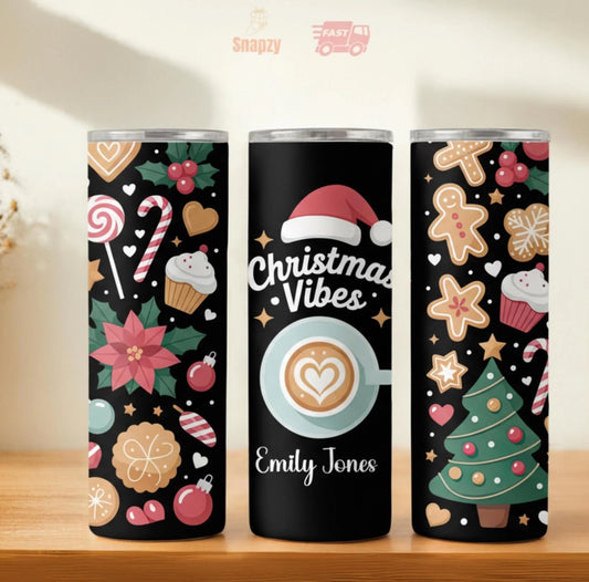 Personalized 20oz skinny tumbler – Personalized | hero view | custom name available, dishwasher safe, double-wall stainl