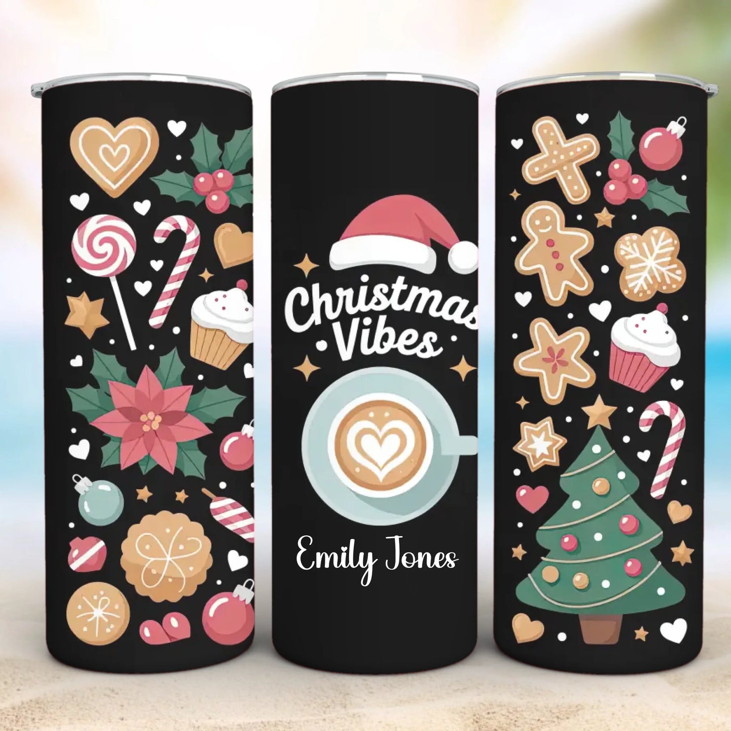 Personalized 20oz skinny tumbler – Personalized | detail view | custom name available, dishwasher safe, double-wall stai