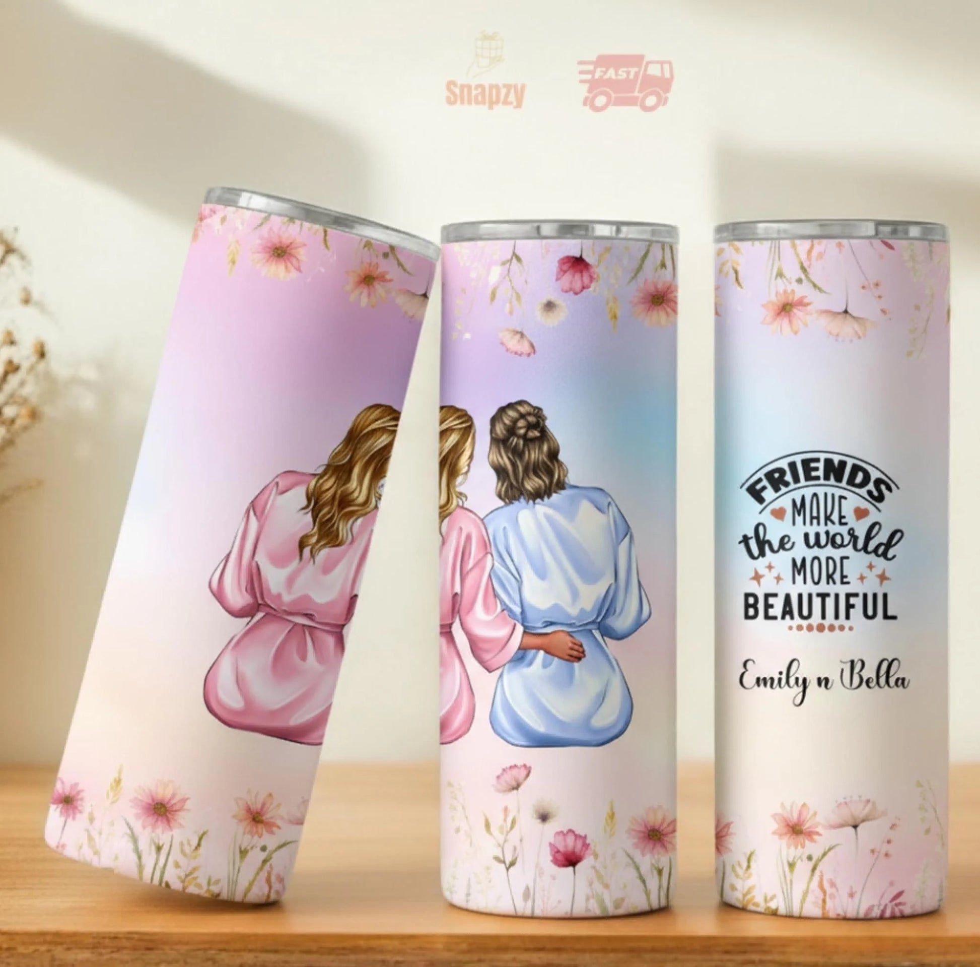 Personalized 20oz skinny tumbler – Personalized | personalization example | custom name available, dishwasher safe, doub