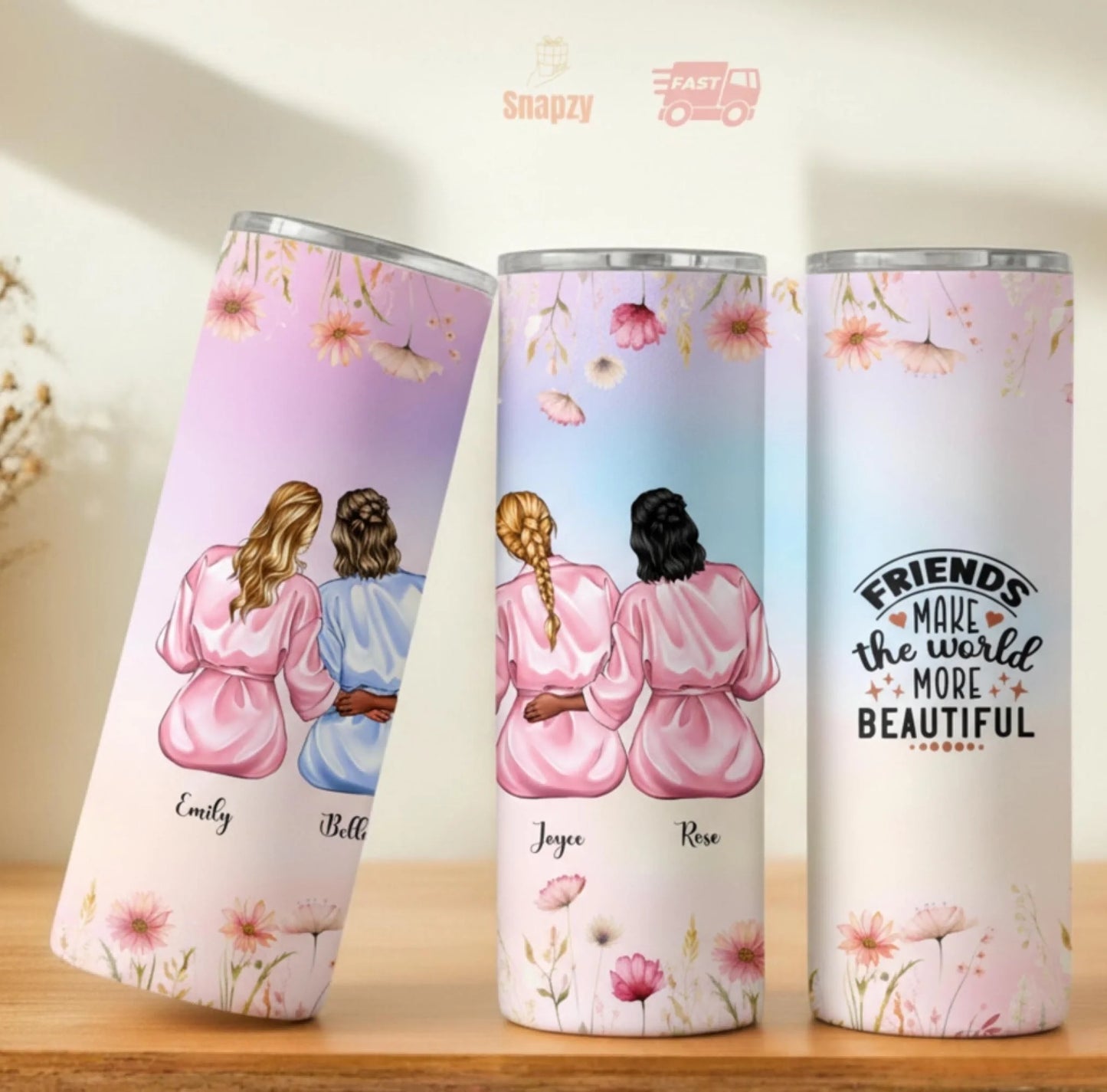 Personalized 20oz skinny tumbler – Personalized | personalization example | custom name available, dishwasher safe, doub