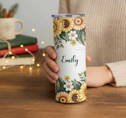 Personalized 20oz skinny tumbler – Personalized | personalization example | custom name available, dishwasher safe, doub