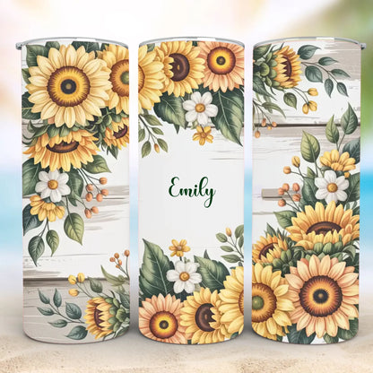 Personalized 20oz skinny tumbler – Personalized | detail view | custom name available, dishwasher safe, double-wall stai