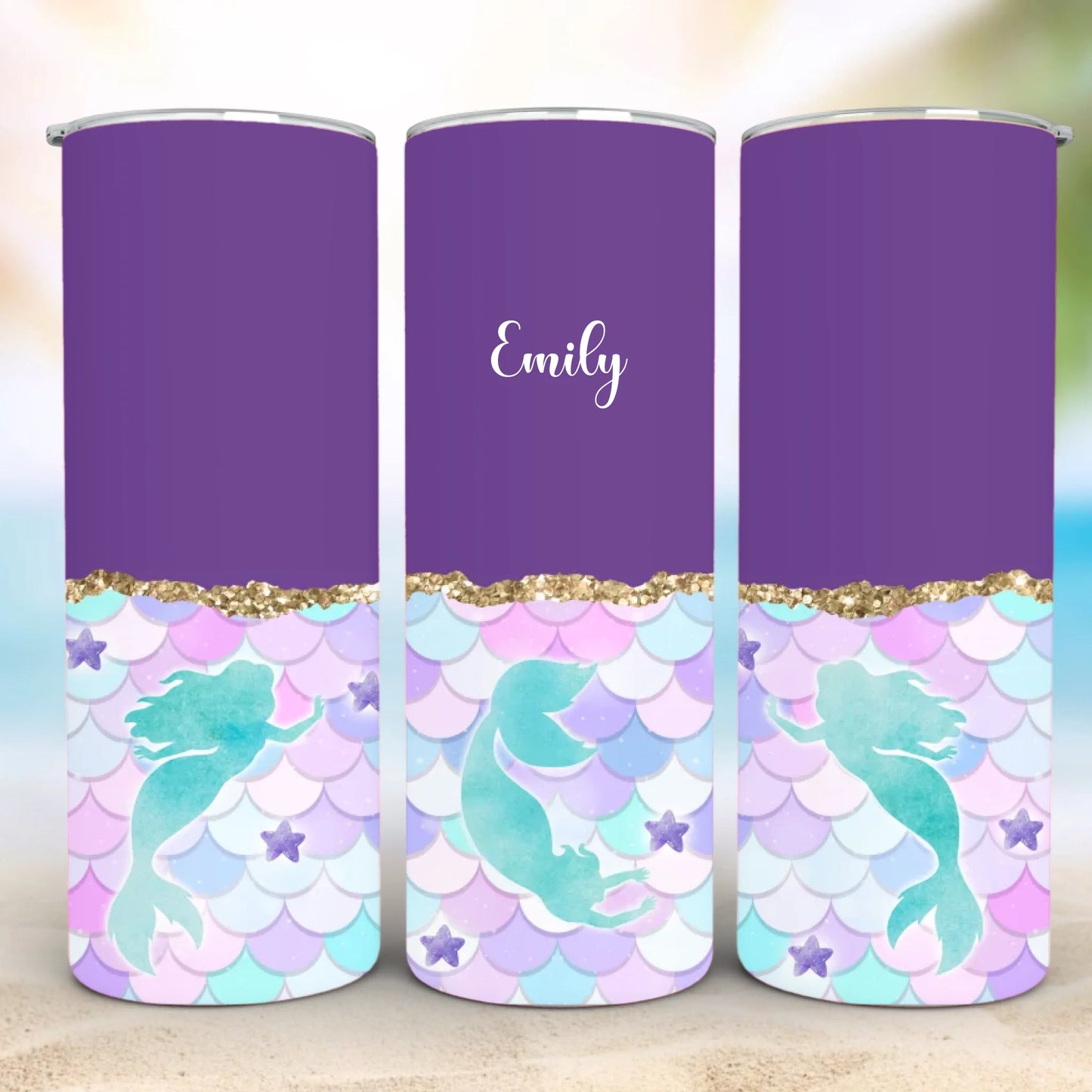 Personalized 20oz skinny tumbler – Personalized | detail view | custom name available, dishwasher safe, double-wall stai