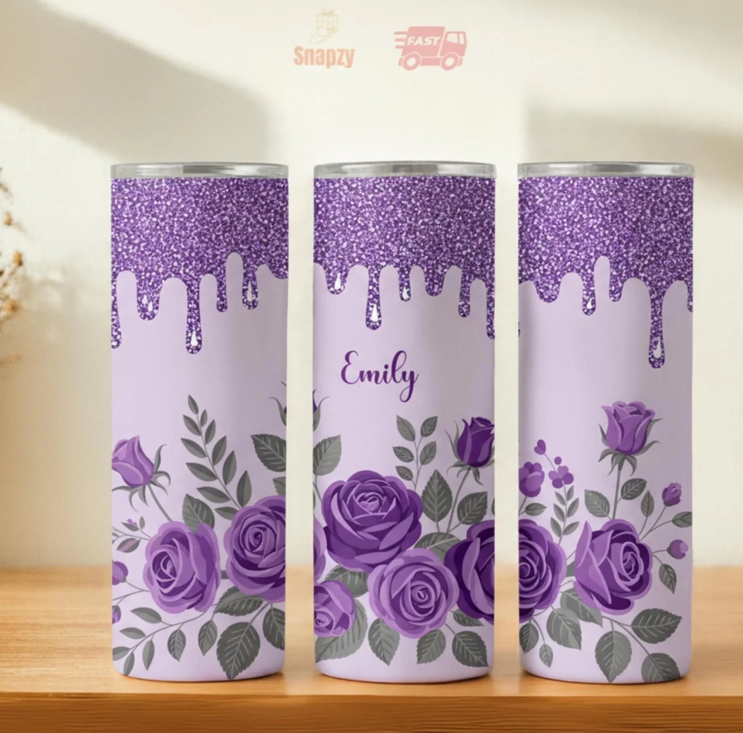 Personalized 20oz skinny tumbler – Personalized | hero view | custom name available, dishwasher safe, double-wall stainl