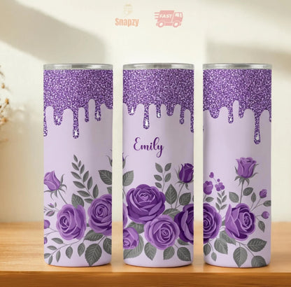 Personalized 20oz skinny tumbler – Personalized | hero view | custom name available, dishwasher safe, double-wall stainl