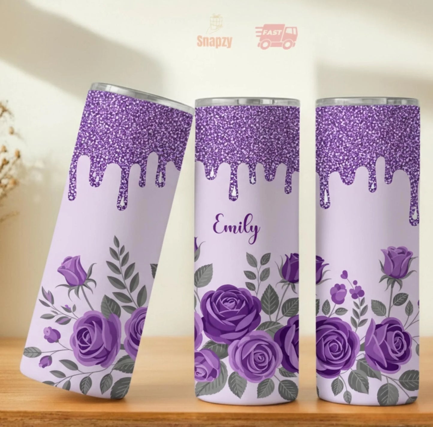 Personalized 20oz skinny tumbler – Personalized | personalization example | custom name available, dishwasher safe, doub