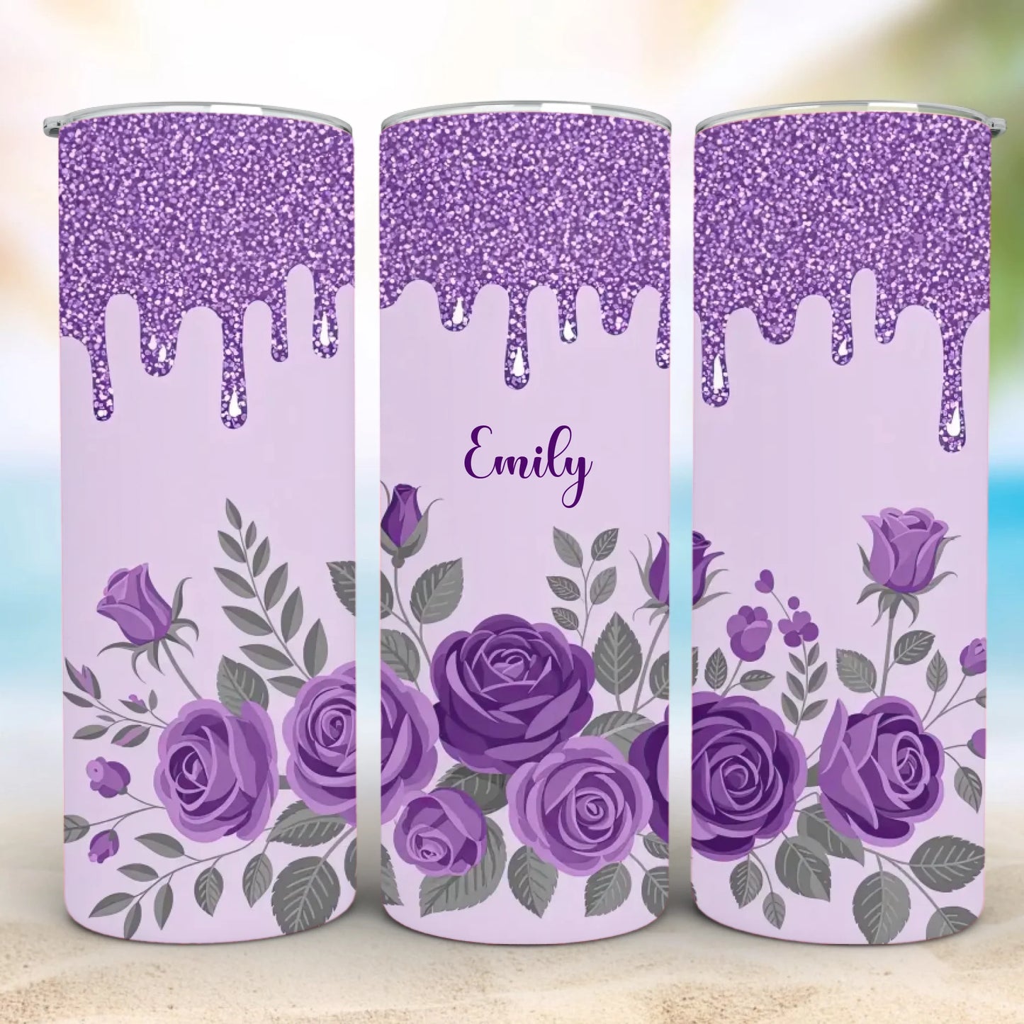 Personalized 20oz skinny tumbler – Personalized | detail view | custom name available, dishwasher safe, double-wall stai