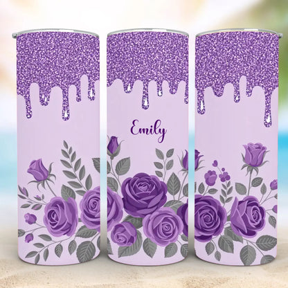 Personalized 20oz skinny tumbler – Personalized | detail view | custom name available, dishwasher safe, double-wall stai
