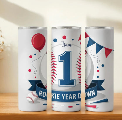 Personalized 20oz skinny tumbler – Personalized | hero view | custom name available, dishwasher safe, double-wall stainl