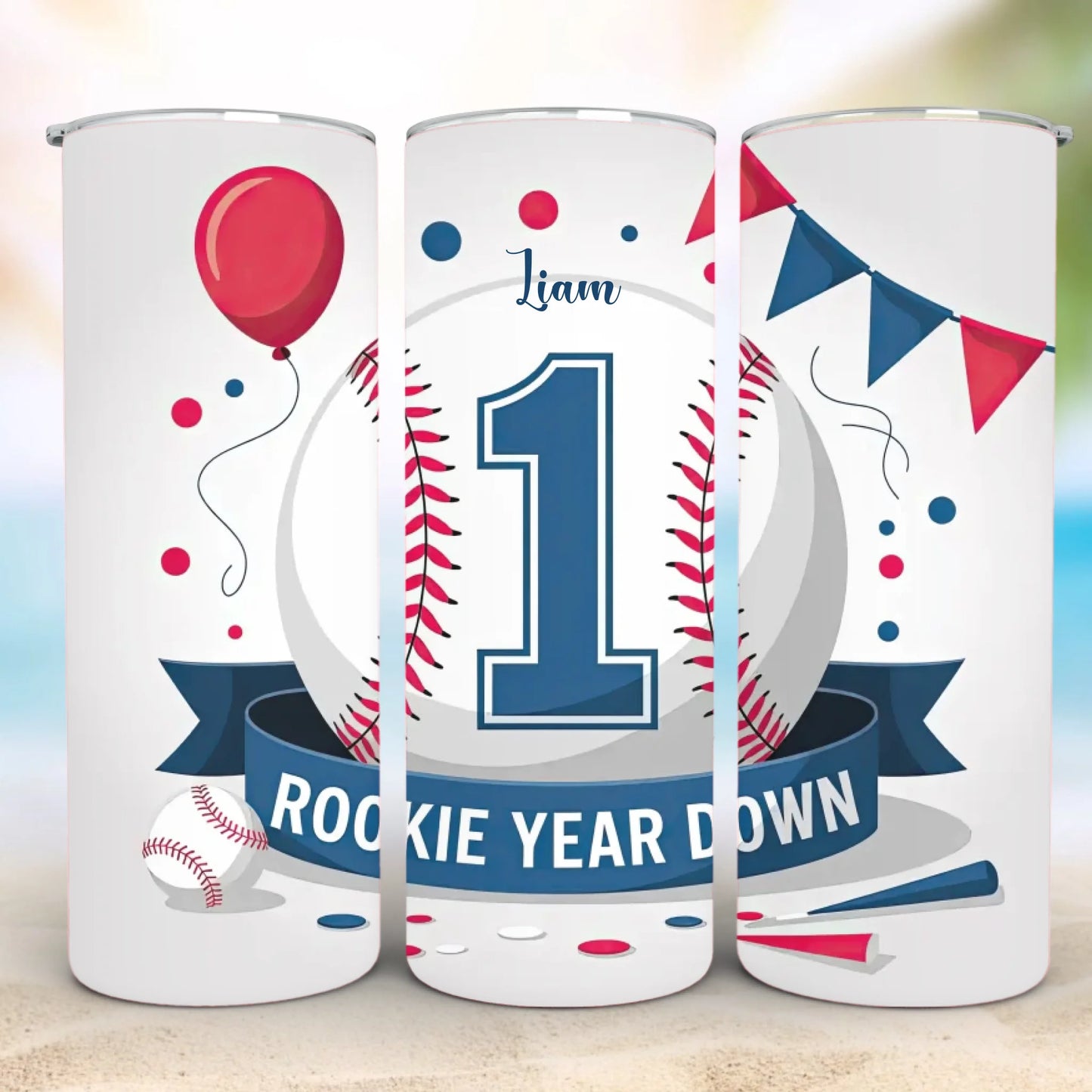 Personalized 20oz skinny tumbler – Personalized | detail view | custom name available, dishwasher safe, double-wall stai