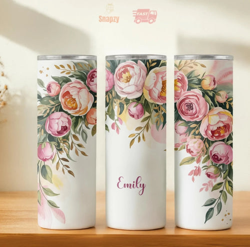 Personalized 20oz skinny tumbler – Personalized | hero view | custom name available, dishwasher safe, double-wall stainl