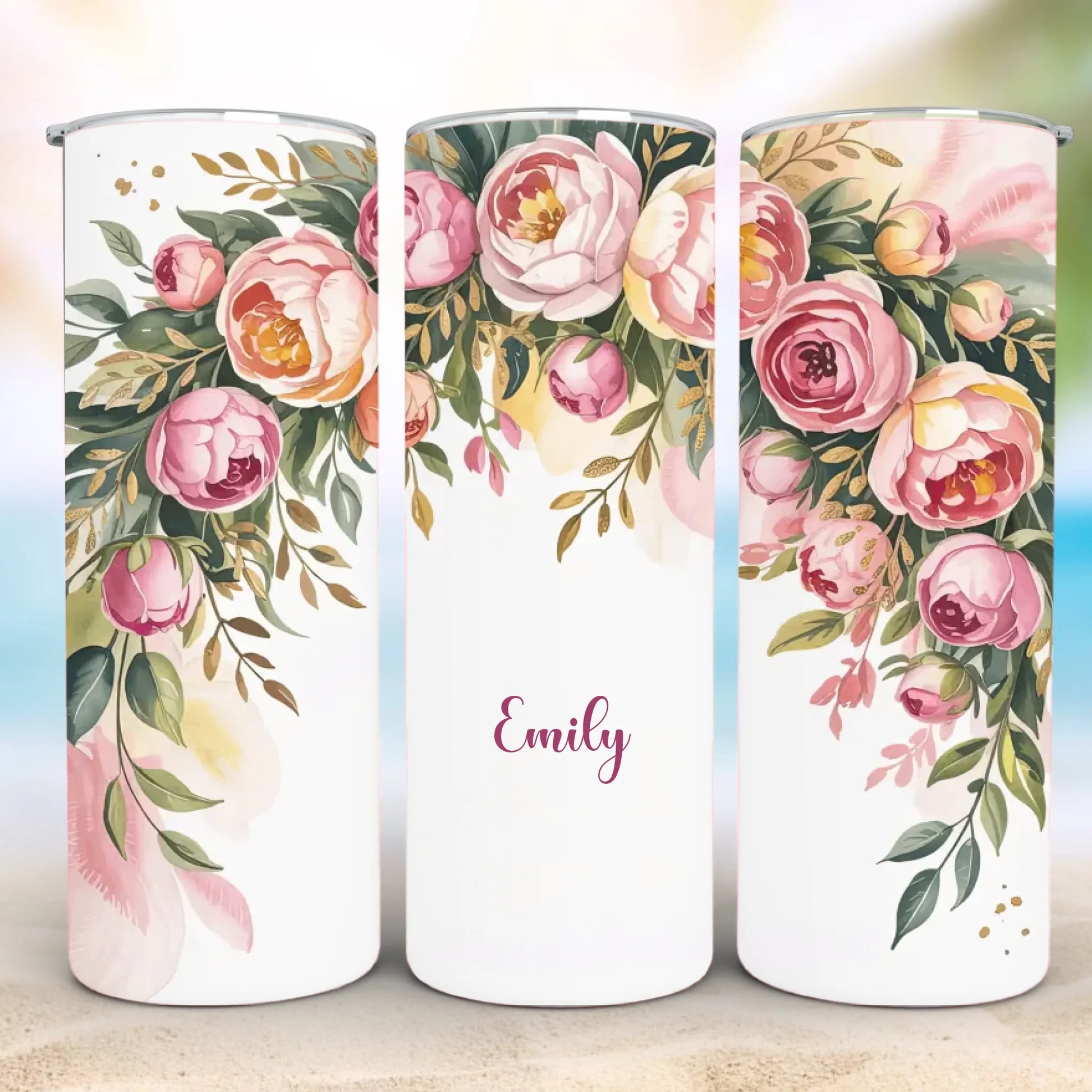 Personalized 20oz skinny tumbler – Personalized | personalization example | custom name available, dishwasher safe, doub