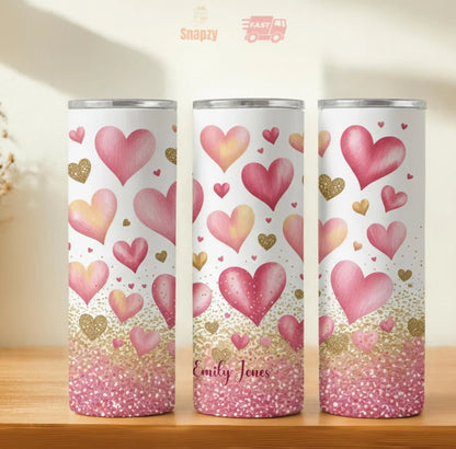 Personalized 20oz skinny tumbler – Personalized | hero view | custom name available, dishwasher safe, double-wall stainl