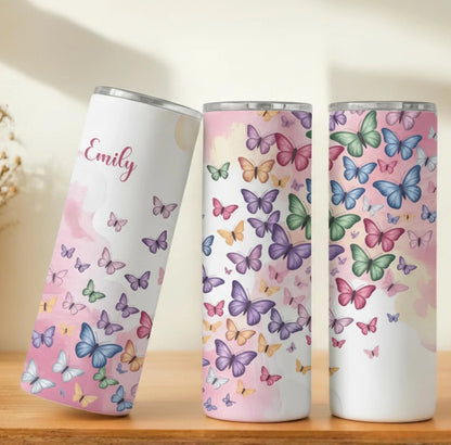 Personalized 20oz skinny tumbler – Personalized | personalization example | custom name available, dishwasher safe, doub