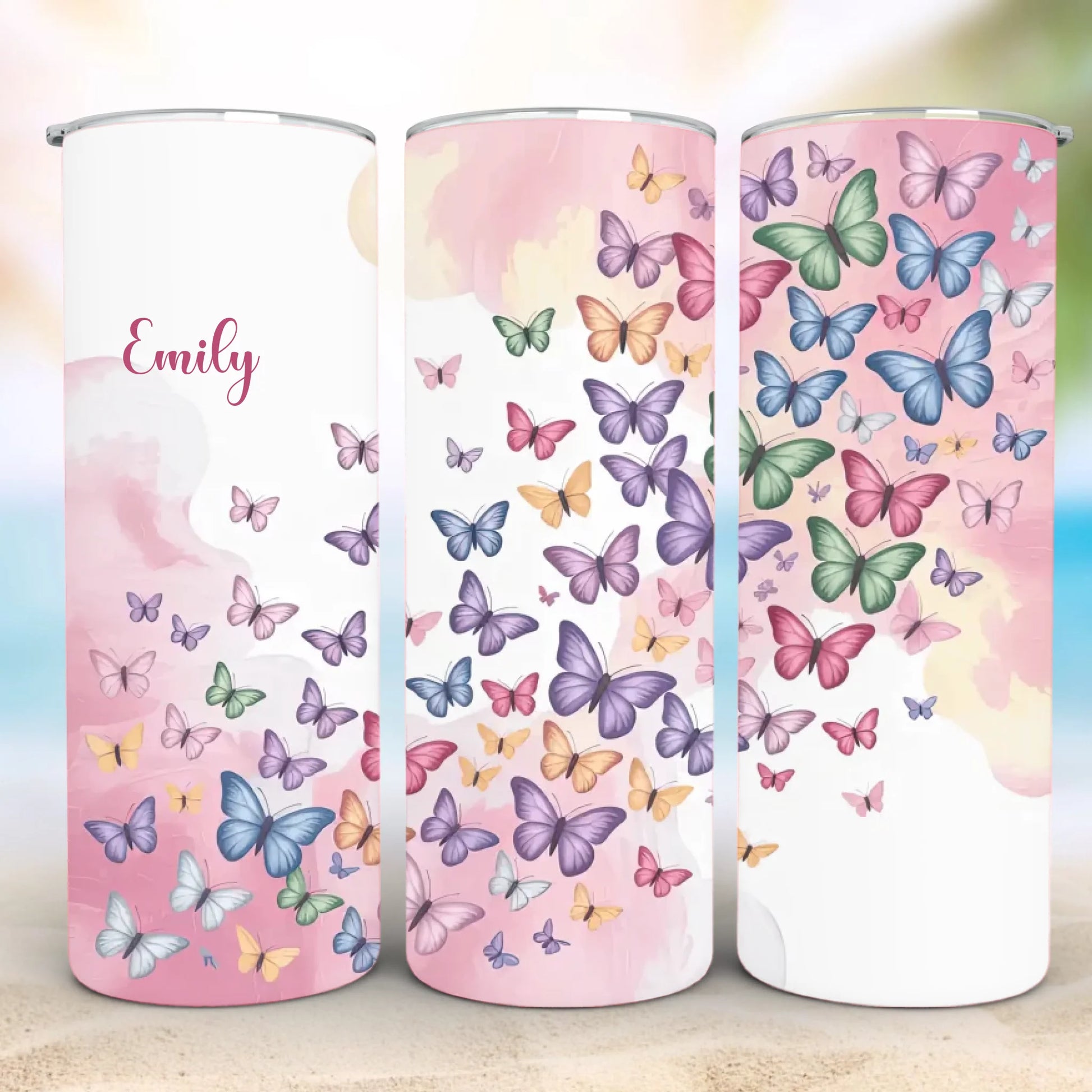 Personalized 20oz skinny tumbler – Personalized | detail view | custom name available, dishwasher safe, double-wall stai