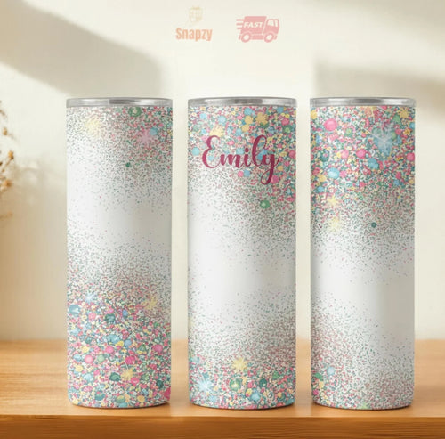 Personalized 20oz skinny tumbler – Personalized | hero view | custom name available, dishwasher safe, double-wall stainl
